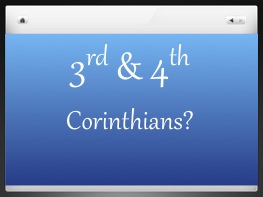 2nd & 4th Corinthians?